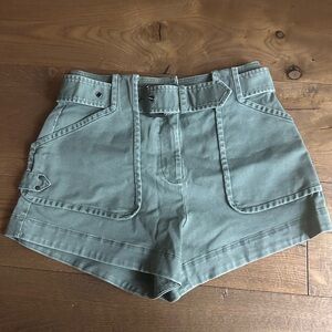 10 Crosby Derek Lam Sage Green Women's Cargo Shorts